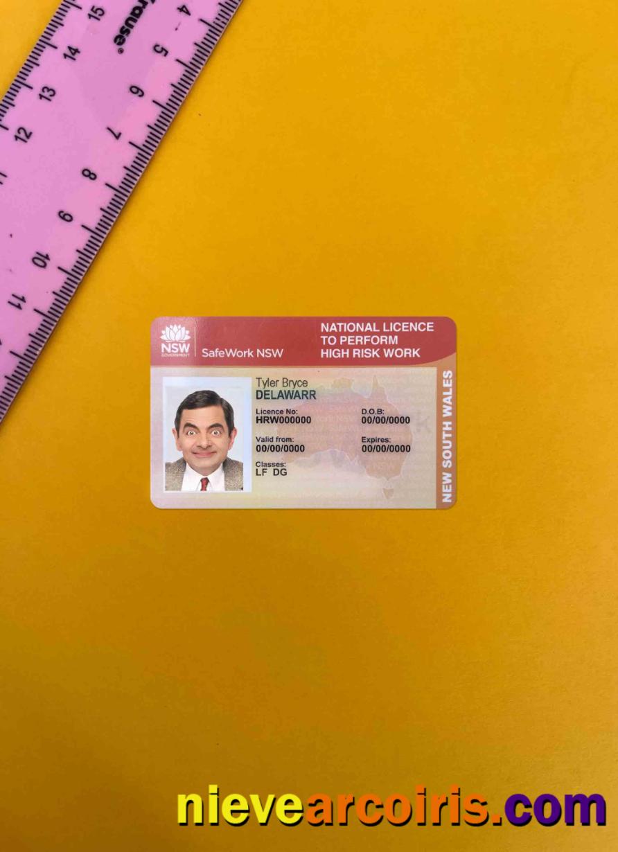 Australia New South Wales national license photolook